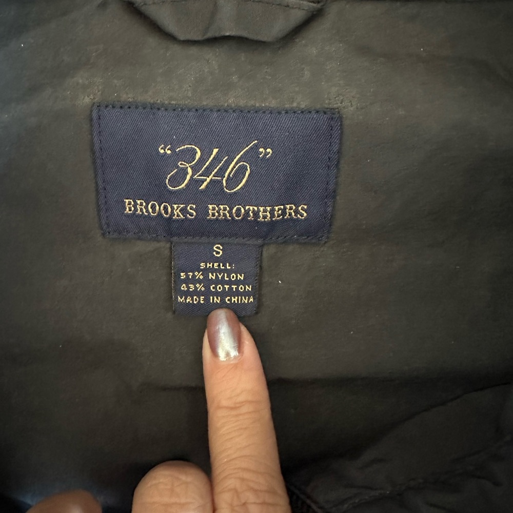 346 Brooks Brothers Gray/Dark Navy Nylon Jacket - Picture 3 of 8